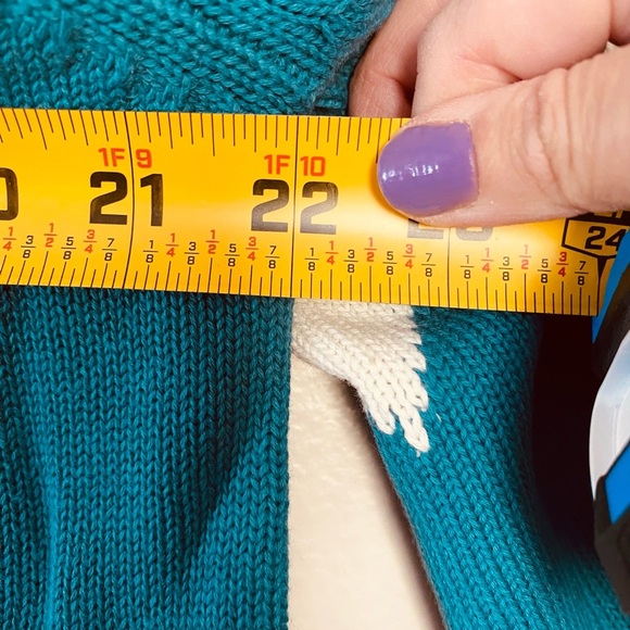 Bogey Boys Teal and White Argyle Sweater Diamond Golf Top Men’s Size Small NEW - Picture 6 of 7